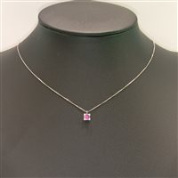 Collana Vidali Gioielli Donna in Oro bianco Rubino 0.15 Ct COOR-10-34 - COOR-10-34